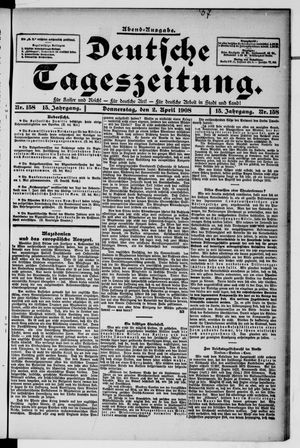 Deutsche Tageszeitung vom 02.04.1908