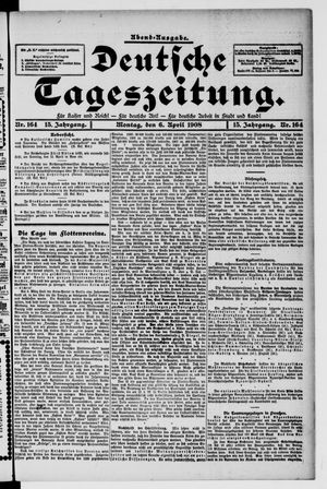 Deutsche Tageszeitung on Apr 6, 1908