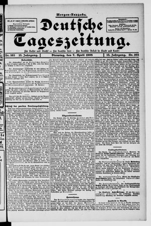 Deutsche Tageszeitung vom 07.04.1908