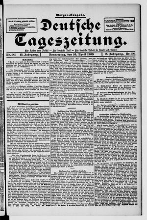 Deutsche Tageszeitung on Apr 16, 1908