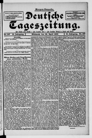 Deutsche Tageszeitung on Apr 22, 1908
