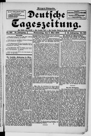 Deutsche Tageszeitung on May 7, 1908