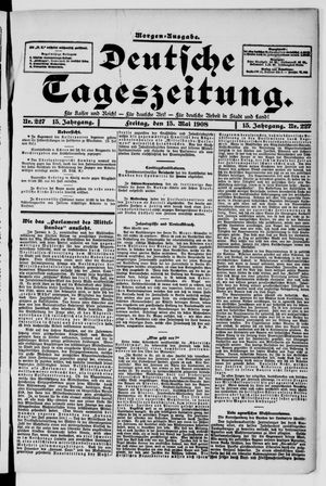 Deutsche Tageszeitung vom 15.05.1908