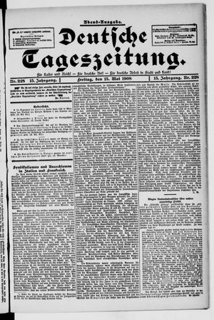 Deutsche Tageszeitung vom 15.05.1908