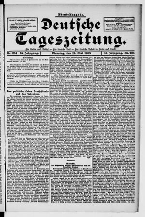Deutsche Tageszeitung vom 19.05.1908