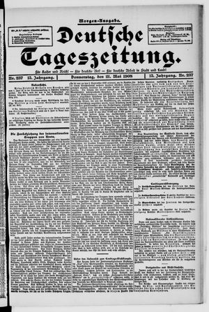 Deutsche Tageszeitung vom 21.05.1908