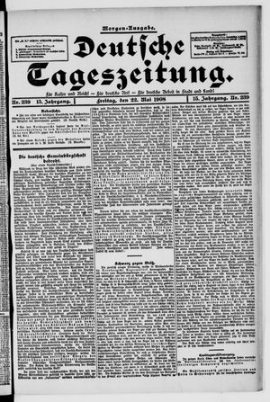 Deutsche Tageszeitung on May 22, 1908