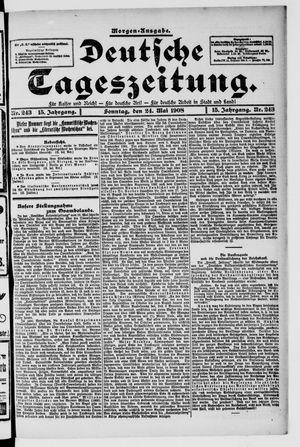 Deutsche Tageszeitung on May 24, 1908