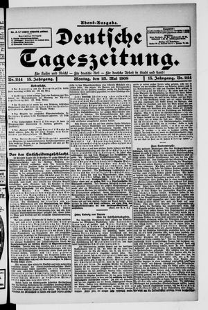 Deutsche Tageszeitung vom 25.05.1908