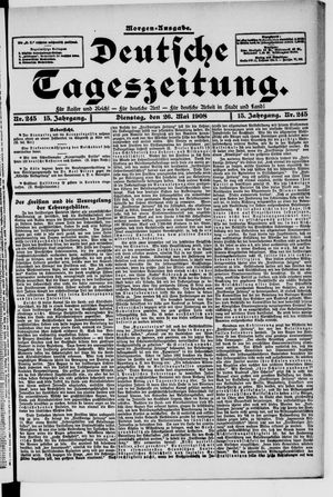 Deutsche Tageszeitung vom 26.05.1908