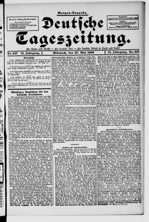 Deutsche Tageszeitung vom 27.05.1908