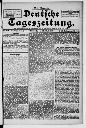 Deutsche Tageszeitung on May 27, 1908