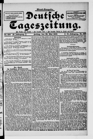 Deutsche Tageszeitung vom 29.05.1908