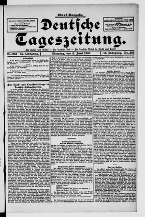 Deutsche Tageszeitung vom 02.06.1908