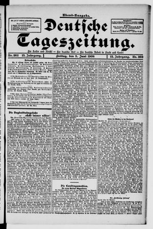 Deutsche Tageszeitung vom 05.06.1908