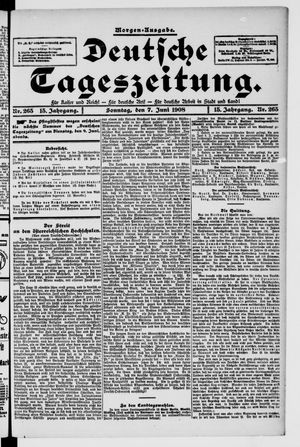 Deutsche Tageszeitung vom 07.06.1908