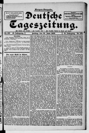 Deutsche Tageszeitung vom 12.06.1908