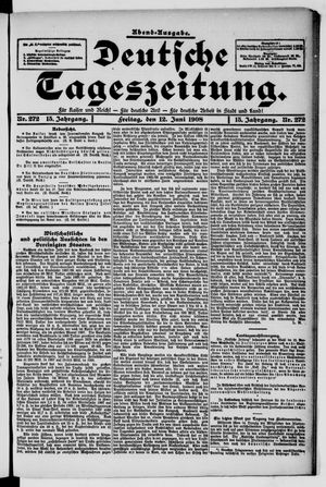 Deutsche Tageszeitung vom 12.06.1908