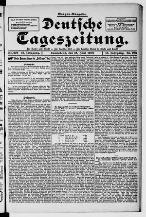Deutsche Tageszeitung on Jun 13, 1908
