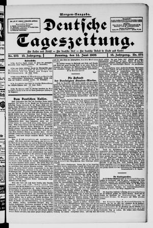 Deutsche Tageszeitung vom 14.06.1908