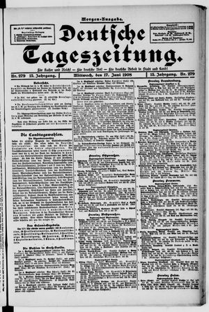 Deutsche Tageszeitung on Jun 17, 1908