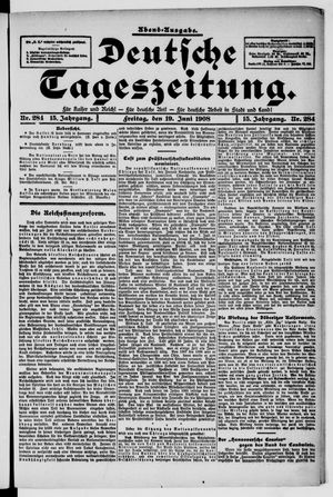 Deutsche Tageszeitung vom 19.06.1908