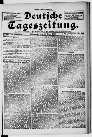 Deutsche Tageszeitung vom 24.06.1908