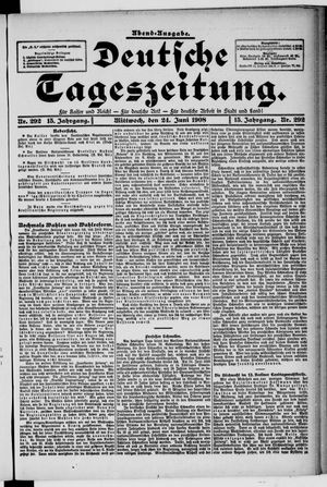 Deutsche Tageszeitung vom 24.06.1908