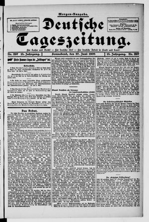 Deutsche Tageszeitung vom 27.06.1908
