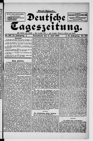 Deutsche Tageszeitung vom 04.07.1908