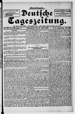 Deutsche Tageszeitung vom 11.07.1908