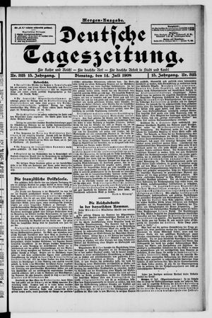 Deutsche Tageszeitung vom 14.07.1908