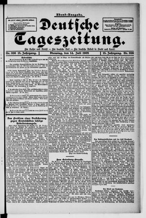 Deutsche Tageszeitung vom 14.07.1908