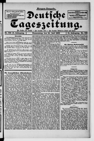 Deutsche Tageszeitung vom 16.07.1908