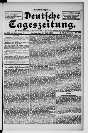Deutsche Tageszeitung vom 17.07.1908