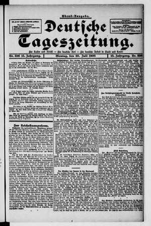 Deutsche Tageszeitung vom 20.07.1908