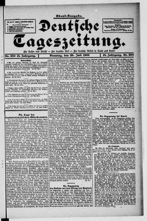Deutsche Tageszeitung vom 28.07.1908