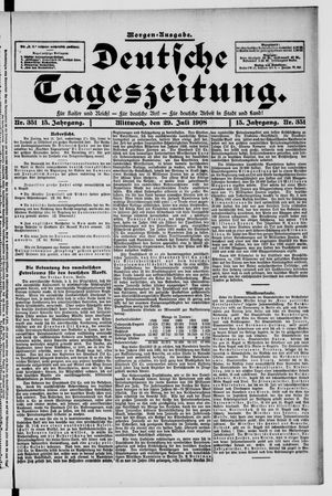 Deutsche Tageszeitung vom 29.07.1908
