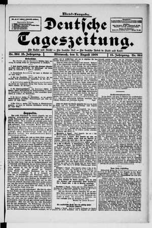Deutsche Tageszeitung vom 05.08.1908
