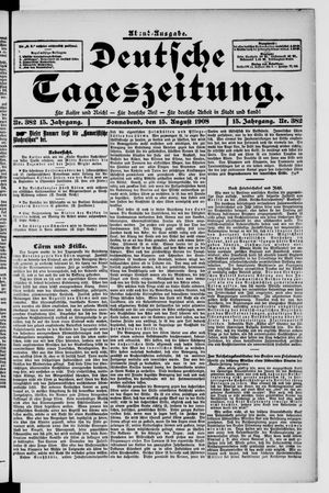 Deutsche Tageszeitung on Aug 15, 1908