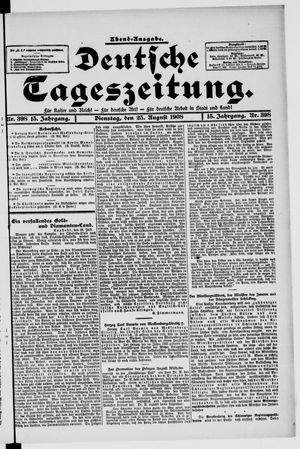Deutsche Tageszeitung vom 25.08.1908
