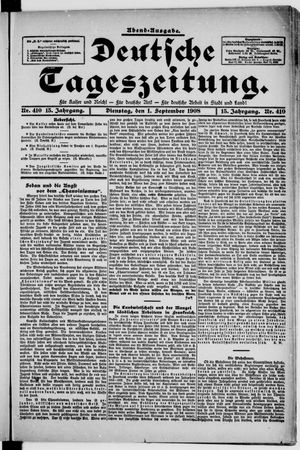 Deutsche Tageszeitung on Sep 1, 1908