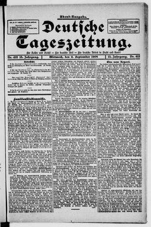 Deutsche Tageszeitung vom 02.09.1908