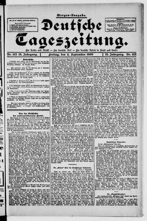 Deutsche Tageszeitung vom 04.09.1908