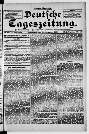 Deutsche Tageszeitung vom 05.09.1908