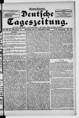 Deutsche Tageszeitung vom 06.09.1908