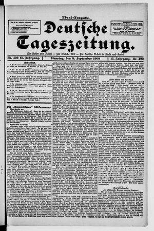 Deutsche Tageszeitung vom 08.09.1908