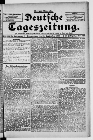 Deutsche Tageszeitung vom 10.09.1908