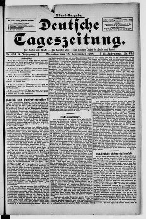 Deutsche Tageszeitung on Sep 15, 1908