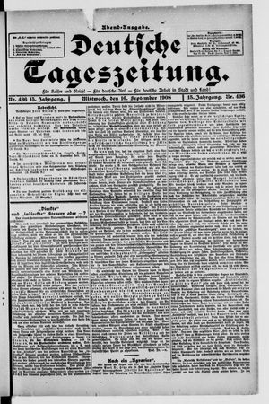 Deutsche Tageszeitung vom 16.09.1908